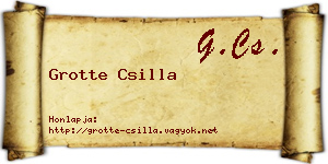 Grotte Csilla névjegykártya