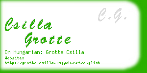 csilla grotte business card